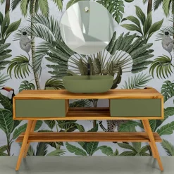 Composizione Bagno Inclusa di Accessori e Mobile a Terra in Teak - Georges