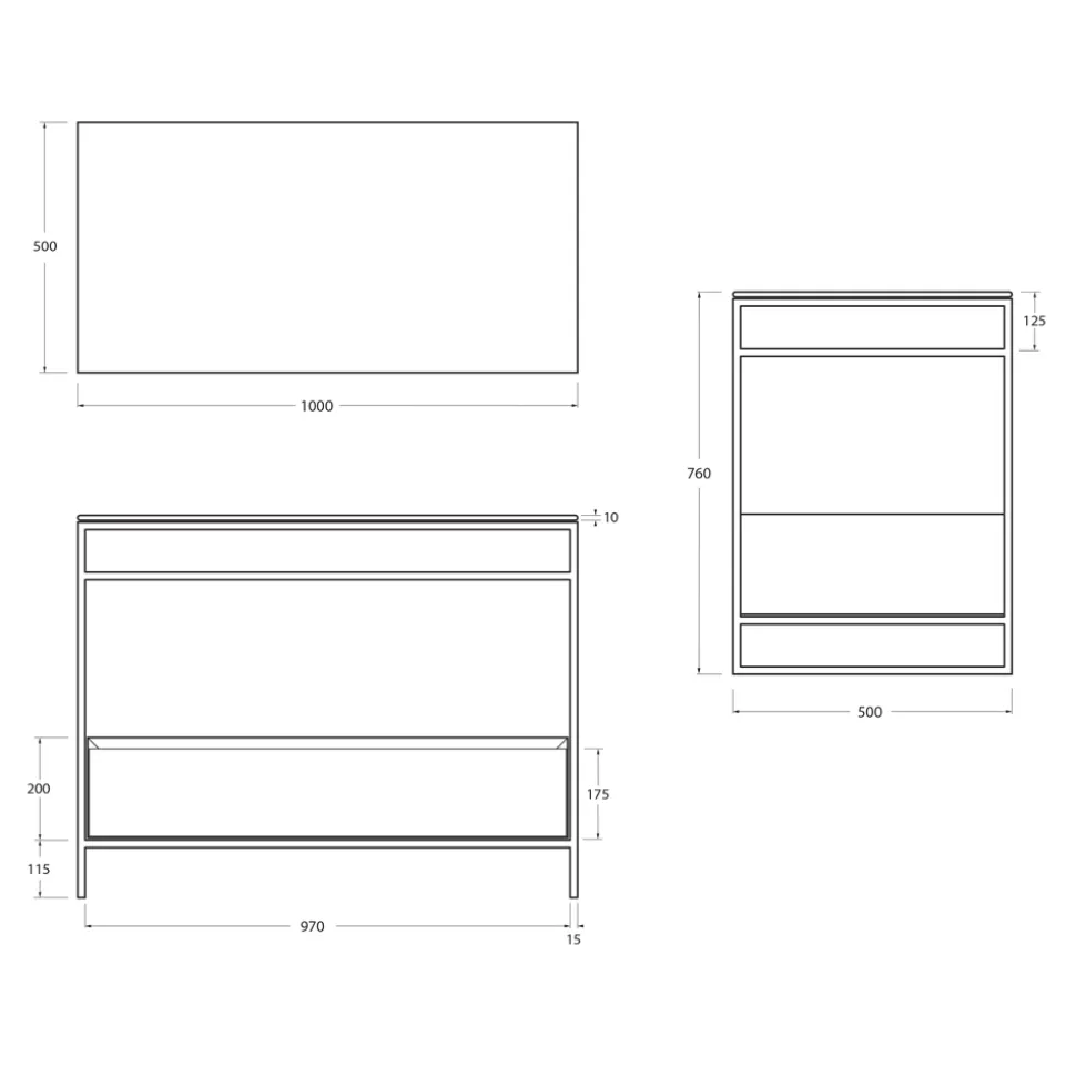 Composizione Bagno Lavabo in Ceramica e Specchio Made in Italy - Hoscar