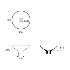 Composizione Bagno Lavabo in Ceramica e Specchio Made in Italy - Hoscar