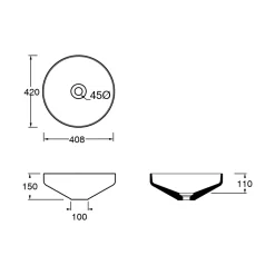 Composizione Bagno Lavabo in Ceramica e Specchio Made in Italy - Hoscar