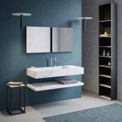 Composizione Bagno Sospesa 2 Mobili in Gres Alta Qualità Made in Italy - Rampina