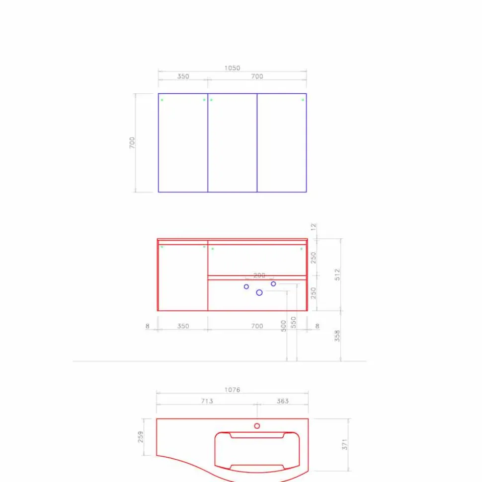 Composizione da Bagno Moderna e Sospesa di Design Made in Italy - Callisi7