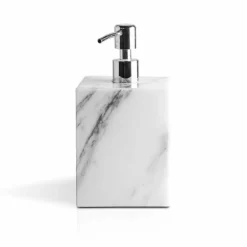Composizione di Accessori da Bagno in Marmo Made in Italy, 4 Pezzi - Deano