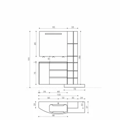Composizione di Mobili d’Arredo per il Bagno di Design Moderno - Callisi13