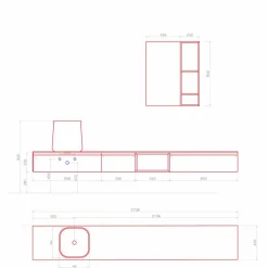 Composizione di Mobili Moderni da Bagno, Design Sospeso Made in Italy - Callisi6
