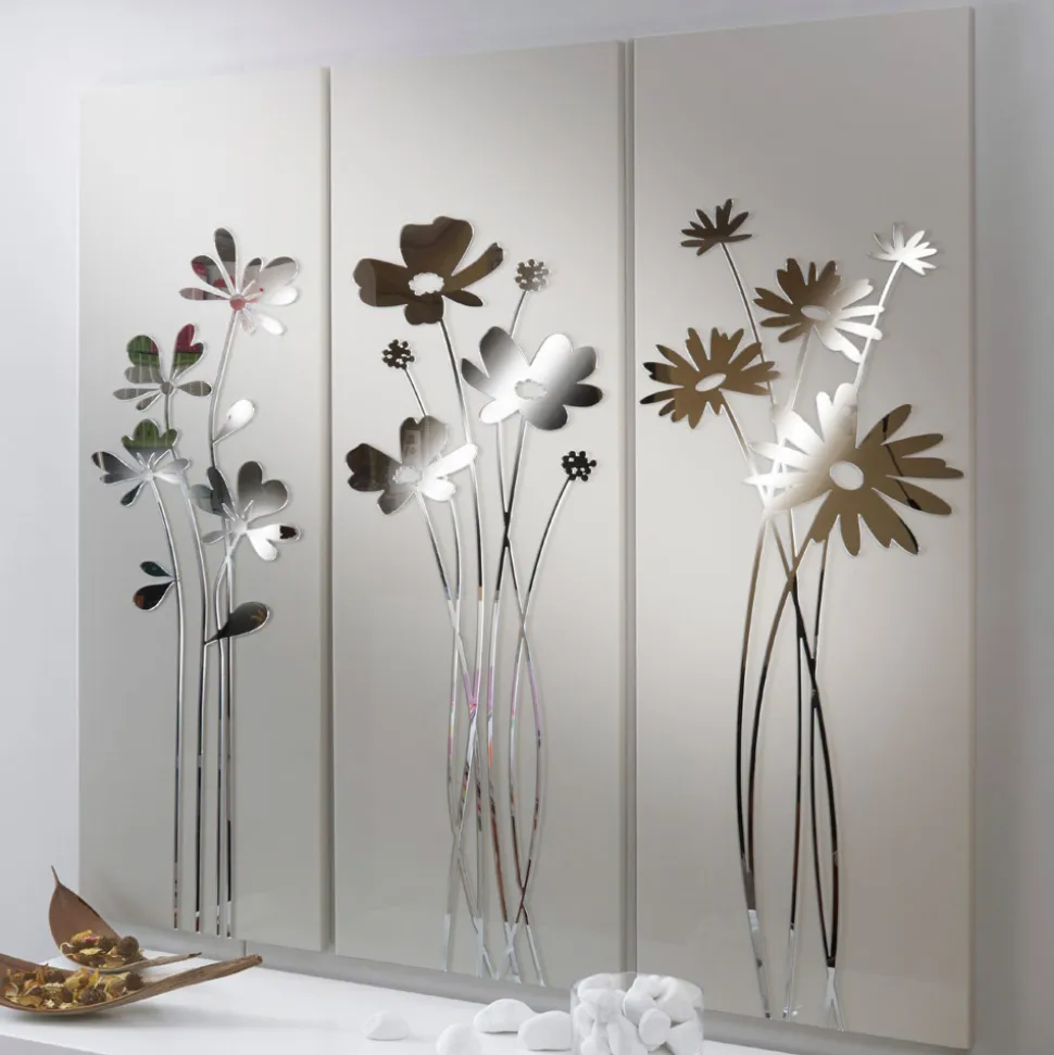 Composizione di 3 Pannelli che Raffigurano 3 Mazzi di Fiori Made in Italy - Colleen