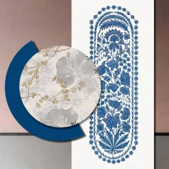 Composizione di Quadri in Legno con Stampa Astratta Made in Italy - Brasile