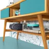 Composizione Mobili Bagno con Mobile in Teak Naturale e Lavabo - Georges