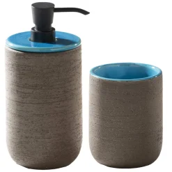 Composizione Mobili Bagno con Mobile in Teak Naturale e Lavabo - Georges