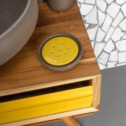 Composizione Mobili Bagno con Accessori e Lavabo in Argilla - Carolie