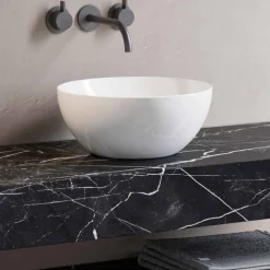 Composizione 3 Mobili Bagno Sospesi in Gres Porcellanato Made in Italy - Ramina