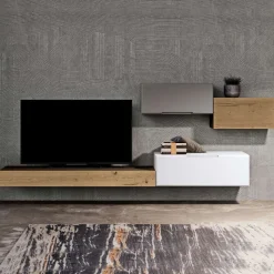 Composizione Mobili e Porta TV Soggiorno in MDF Made in Italy - Hedda