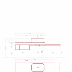 Composizione Moderna e Sospesa di Mobili per il Bagno di Design - Callisi2