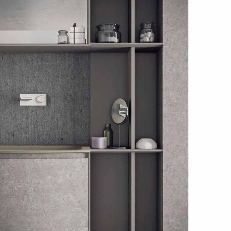 Composizione per il Bagno, Design Moderno Italiano a Sospesione - Callisi10