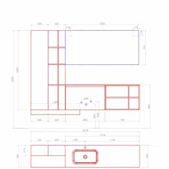 Composizione Sospesa d’Arredo Bagno dal Design Moderno Made in Italy - Callisi15