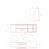 Composizione Sospesa di Design, Mobili Moderni di Design per il Bagno - Callisi5