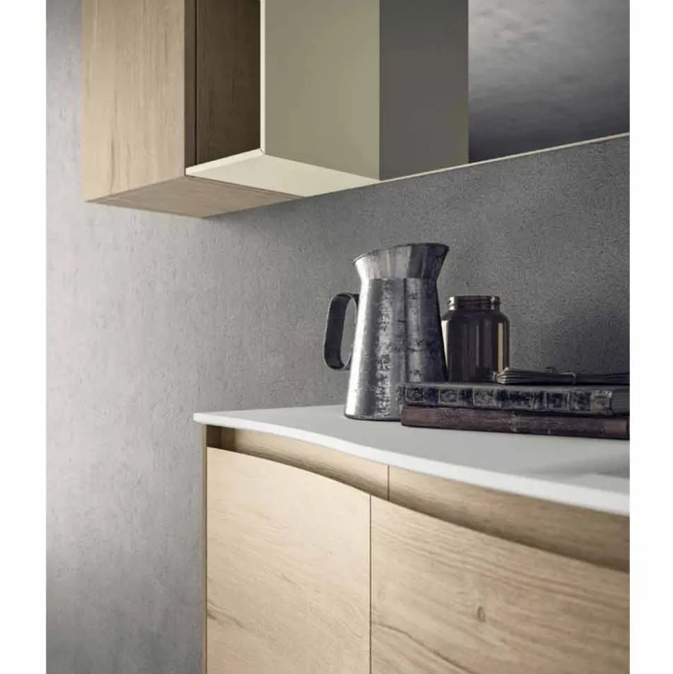 Composizione Sospesa e Moderna per il Bagno, Design Made in Italy - Callisi4