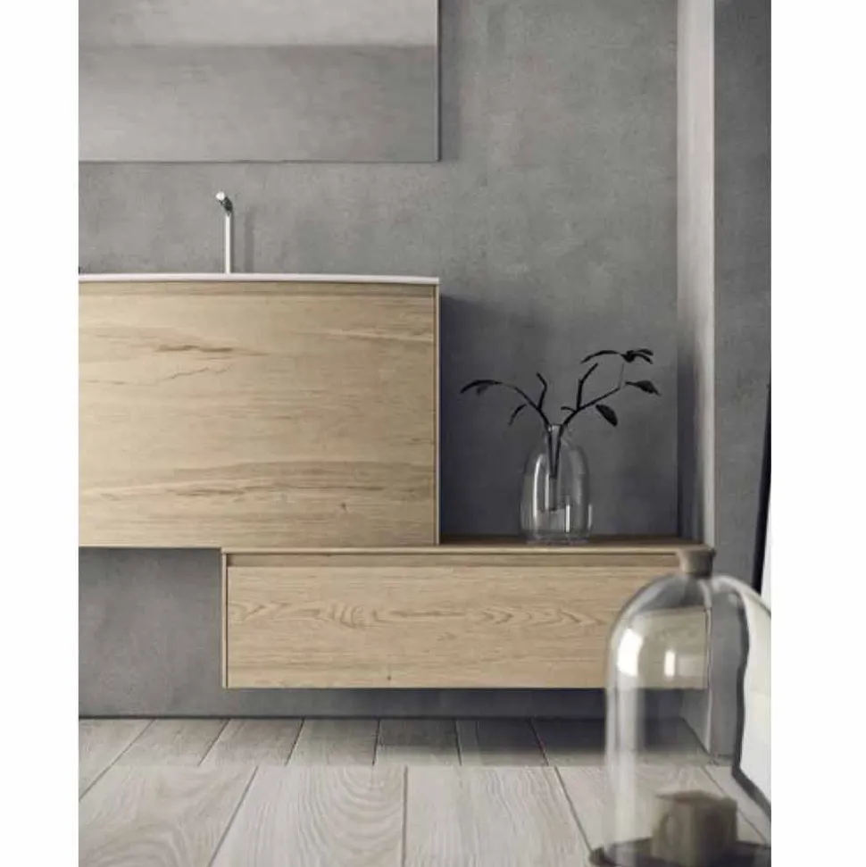 Composizione Sospesa e Moderna per il Bagno, Design Made in Italy - Callisi4