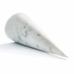 Cono Decorativo Grande in Marmo Bianco di Carrara Made in Italy - Connu