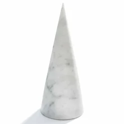 Cono Decorativo Grande in Marmo Bianco di Carrara Made in Italy - Connu