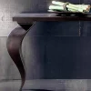 Console design moderno di lusso in legno massello, L150xP50cm, Tino