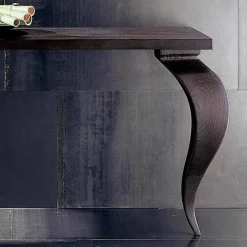 Console design moderno di lusso in legno massello, L150xP50cm, Tino