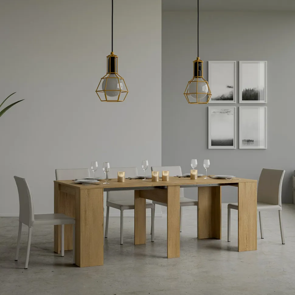 Consolle Allungabile a 308 cm con Supporto Centrale Made in Italy - Oracolo