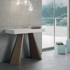 Consolle Allungabile a 300 cm con Gambe Finitura Orso Made in Italy - Destino