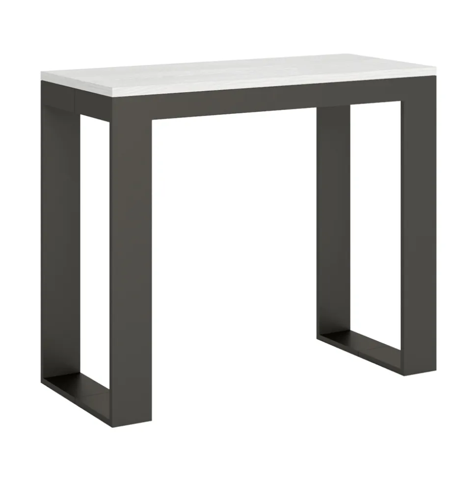 Consolle Allungabile a 300 cm con Telaio Antracite e Legno Made in Italy - Fata