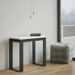 Consolle Allungabile a 300 cm con Telaio Antracite e Legno Made in Italy - Fata