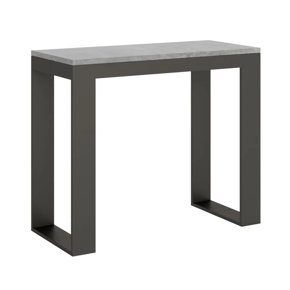 Consolle Allungabile a 300 cm con Telaio Antracite e Legno Made in Italy - Fata