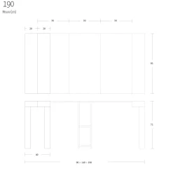 Consolle Allungabile a 290 cm in Legno Nobilitato Made in Italy - Paride