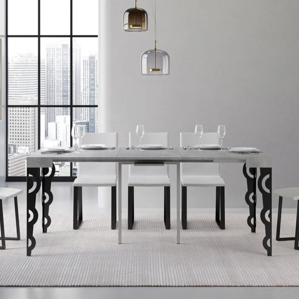 Consolle Allungabile con Gambe Moderne in Ferro Made in Italy - Palazzo