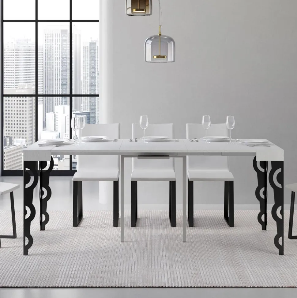 Consolle Allungabile con Gambe Moderne in Ferro Made in Italy - Palazzo
