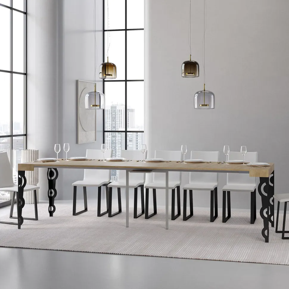 Consolle Allungabile con Gambe Moderne in Ferro Made in Italy - Palazzo