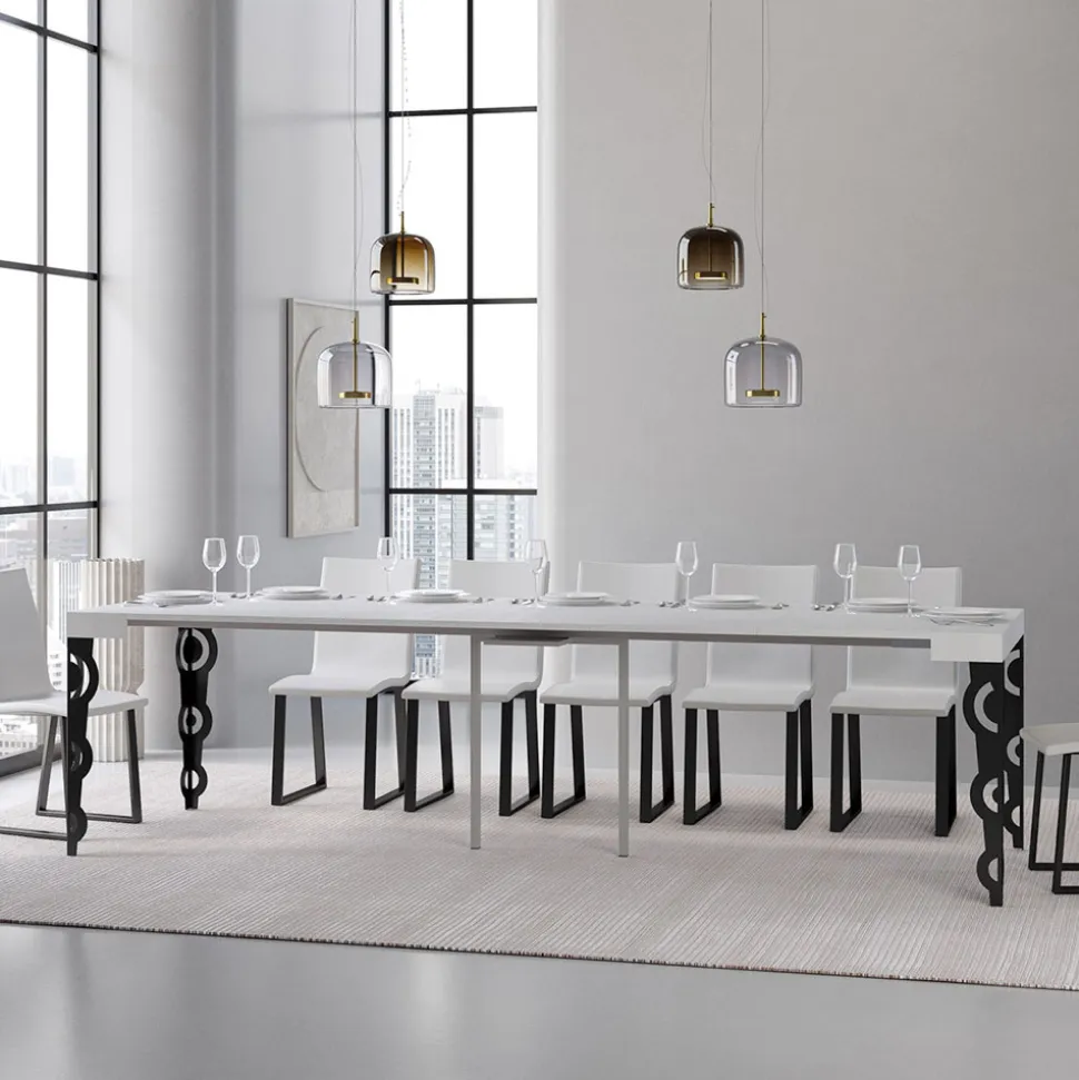 Consolle Allungabile con Gambe Moderne in Ferro Made in Italy - Palazzo