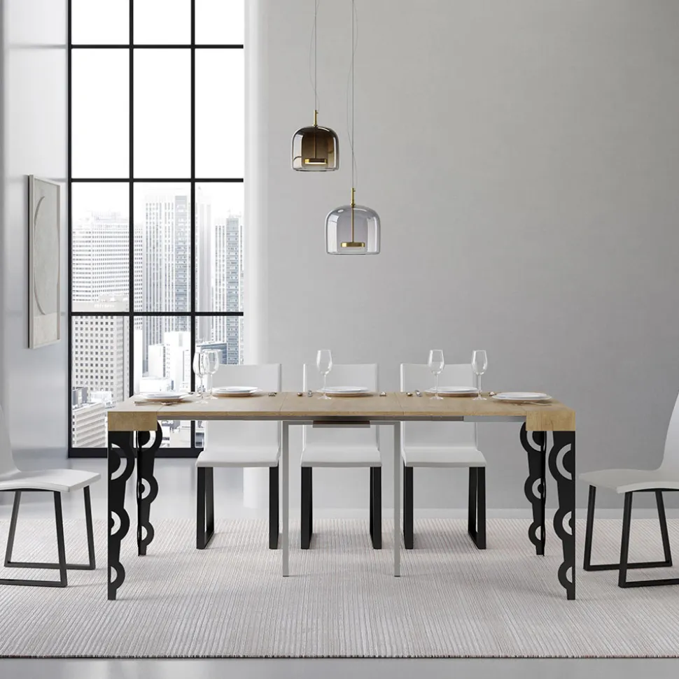 Consolle Allungabile con Gambe Moderne in Ferro Made in Italy - Palazzo