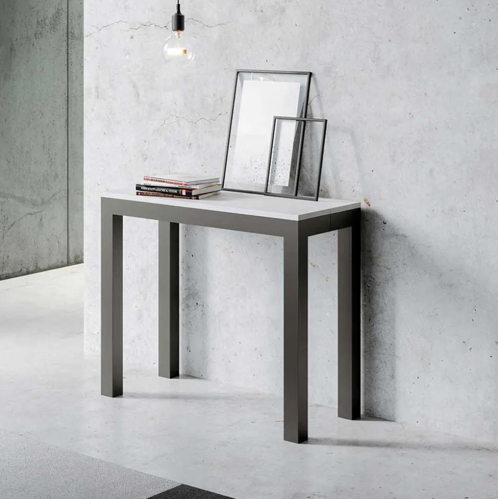 Consolle Allungabile di Design Moderno in Legno e Ferro Made in Italy – Never