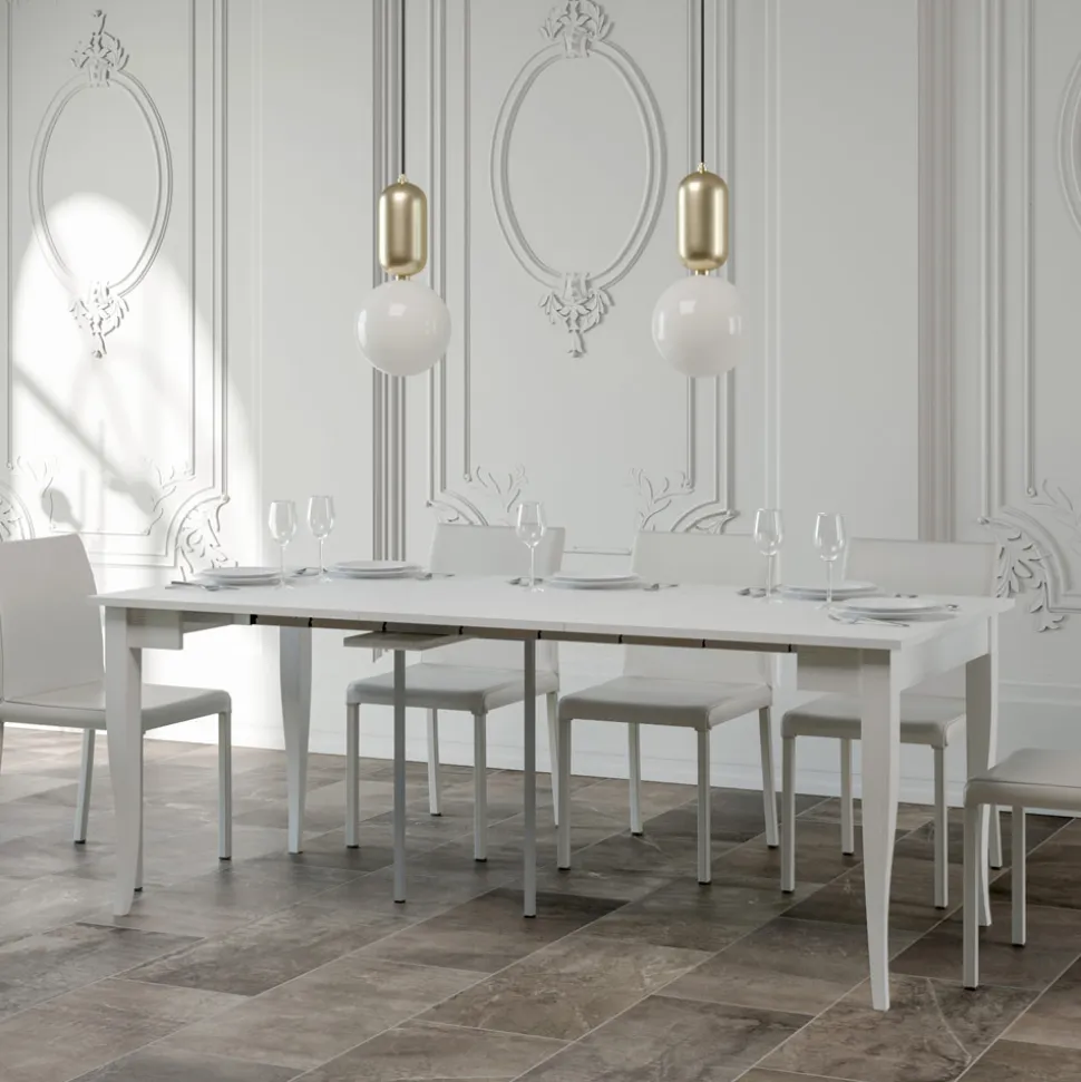 Consolle Allungabile Finitura Noce o Bianco Frassino Made in Italy - Folletto