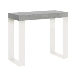 Consolle Allungabile Fino a 300 cm con Telaio Bianco Made in Italy - Tesoro
