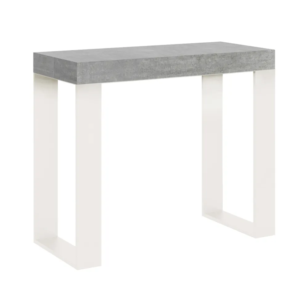 Consolle Allungabile Fino a 300 cm con Telaio Bianco Made in Italy - Tesoro