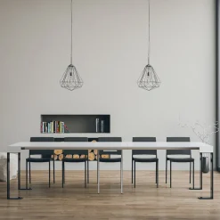 Consolle Allungabile Fino a 300 cm con Telaio Antracite Made in Italy - Gigante