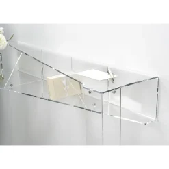Consolle a Muro in Plexiglass Trasparente Design a Pianoforte - Valeria