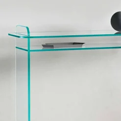 Consolle a Muro per Ingresso in Vetro Extrachiaro Design di Lusso - Salvie