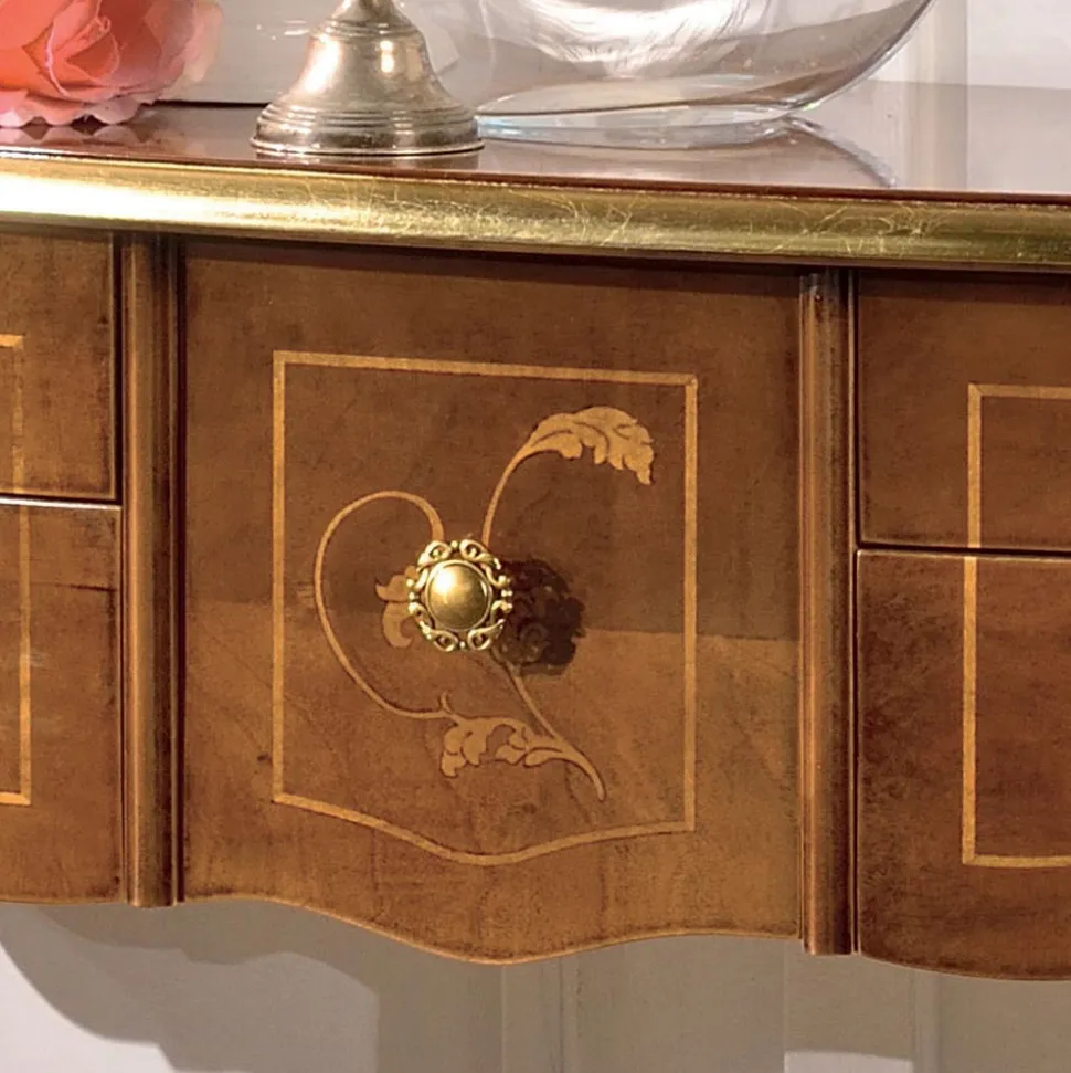Consolle Classica in Legno 3 o 5 Cassetti di Lusso Made in Italy - London