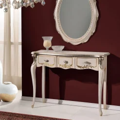 Consolle Classica in Legno 3 o 5 Cassetti di Lusso Made in Italy - London