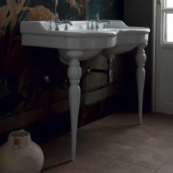 Consolle da bagno classica a doppia vasca fatta in Italia, Magda