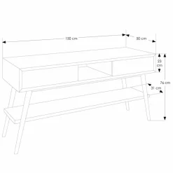 Consolle da bagno di design moderno da terra in teak naturale Pistoia