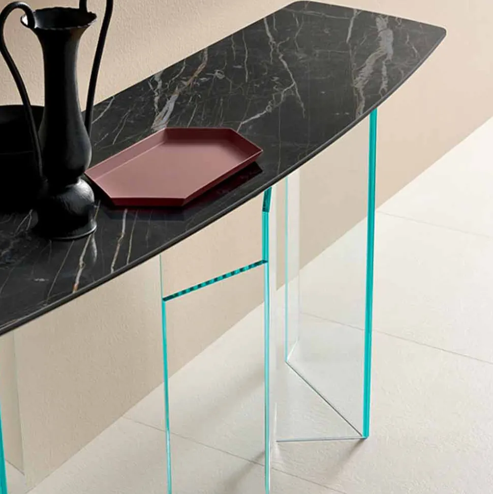 Consolle da Salotto di Design in Ceramica e Vetro Made in Italy – Random