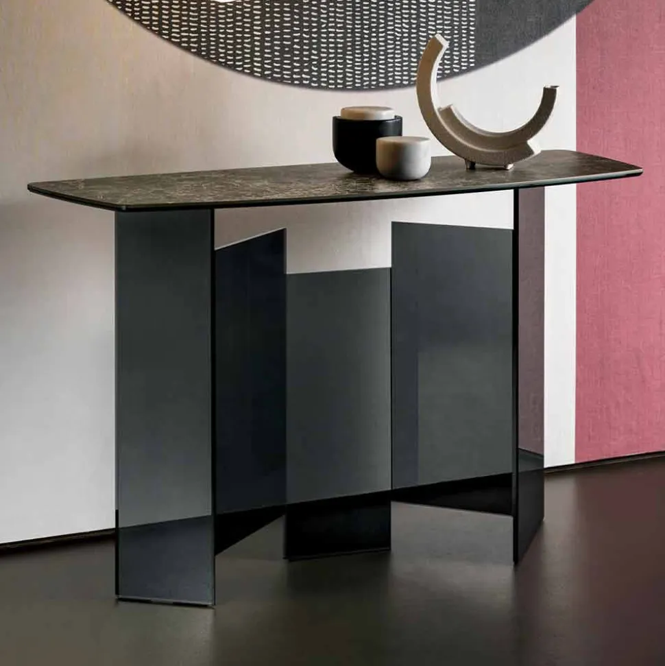 Consolle da Salotto di Design in Ceramica e Vetro Made in Italy – Random